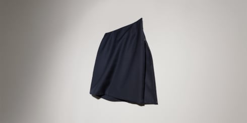 Mini-jupe en laine légère