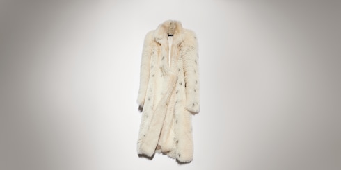 Long hair shearling coat