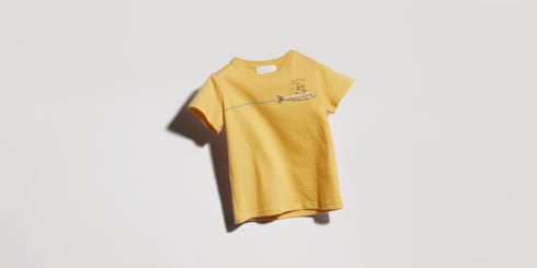 T-shirt neonato in cotone con stampa
