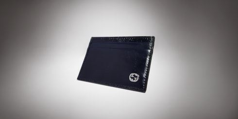 Card case with Interlocking G
