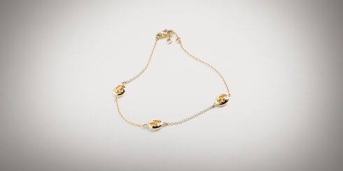 Gucci Interlocking系列18K金手链