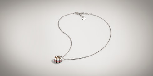 Collier à chaîne avec pendentif détail GG enlacés