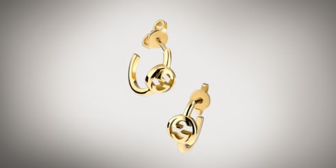 Créoles 18 carats Gucci Interlocking