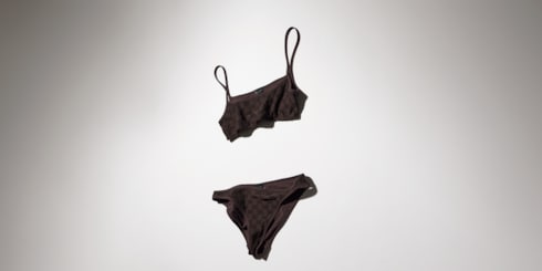 Bikini de punto elástico con GG