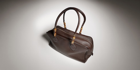 Große Boston Bag mit Bamboo