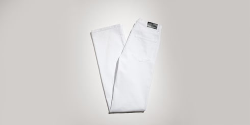 Hose aus gewaschenem Baumwoll-Denim