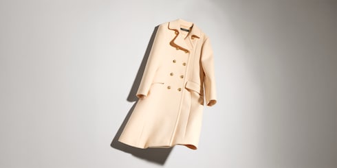 Manteau en laine texturée