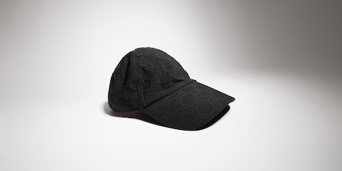 Embossed GG jersey baseball hat