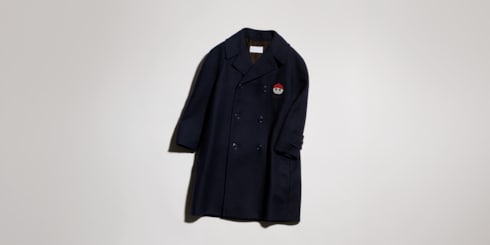 Children's wool coat with embroidery