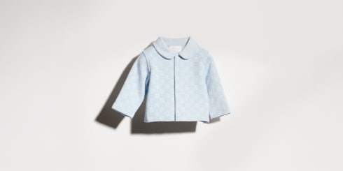 Cardigan neonato in cotone stampato