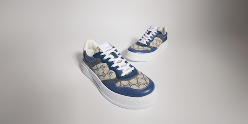 Sneaker uomo con suola oversize e GG