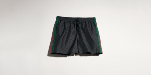 Short de baño de nylon con estampado GG