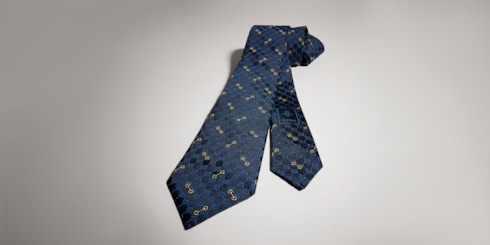 Cravatta in jacquard di seta GG