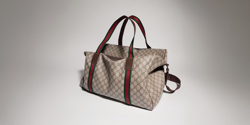 Bolso de viaje mediano con tribanda Web