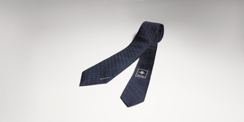 Corbata de jacquard de seda con Horsebit