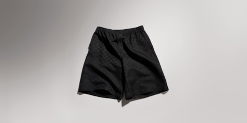 GG canvas linen blend shorts