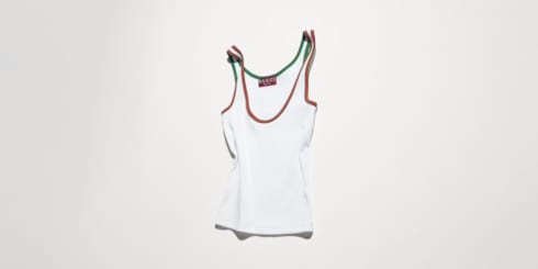 Cotton tank top with Web