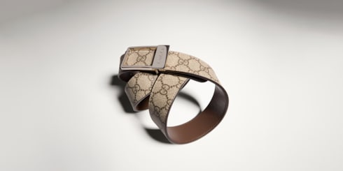 Ceinture réversible avec boucle rectangulaire