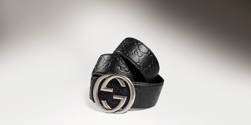 Ceinture réversible avec boucle GG