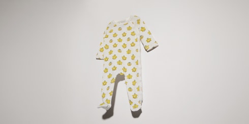 Tutina neonato in cotone con stampa
