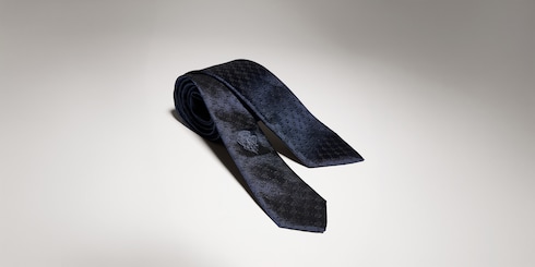 Krawatte aus Seide und Wolle mit GG Jacquard