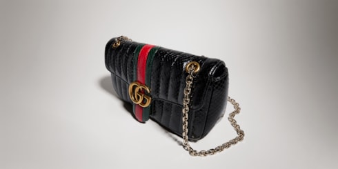 Jetset GG Marmont python medium shoulder bag