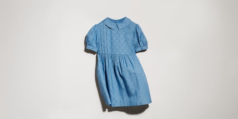 Children's GG viscose silk dress