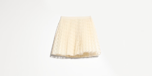 Gonna in tulle froissé con motivo GG