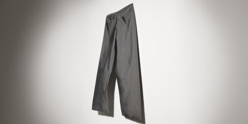 Pantalon en soie mérinos laine