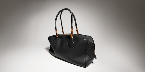 Große Boston Bag mit Bamboo