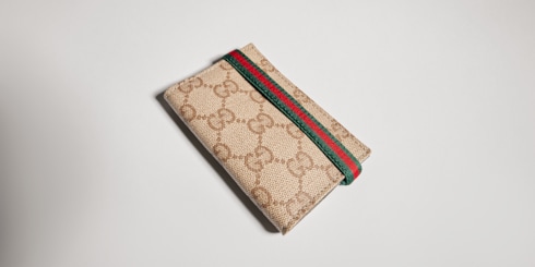 GG card case with elastic Web