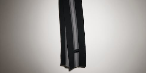 Bufanda de jacquard de lana y cashmere a rayas