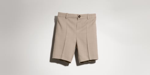 Baby chevron wool shorts