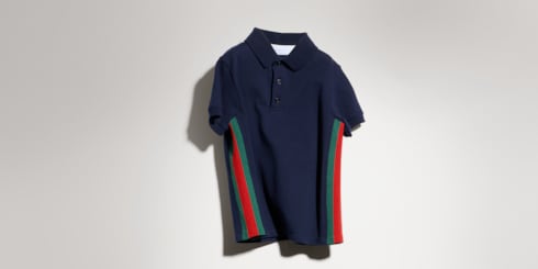 Children's cotton polo shirt