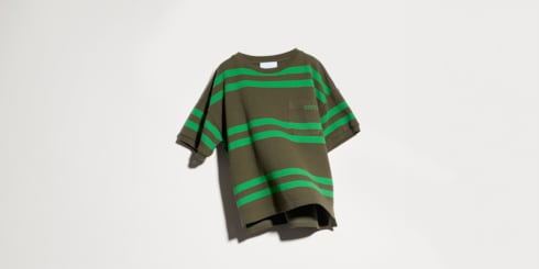Camiseta infantil de algodón a rayas