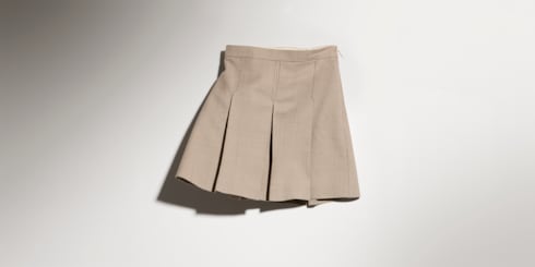 Children's chevron wool skirt