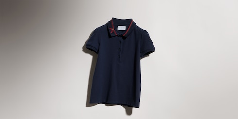 Children's cotton polo shirt