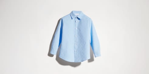 Camisa infantil de popelina con GG