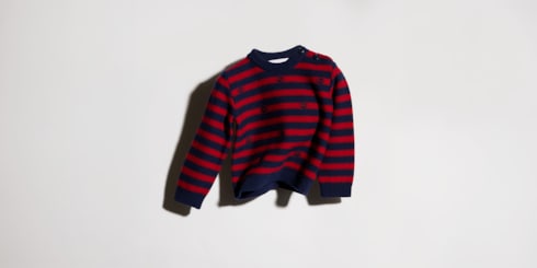 Maglione neonato in lana a righe