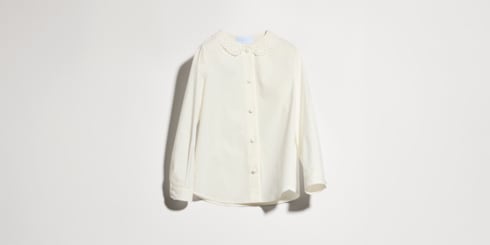 Camicia in cotone con ricamo