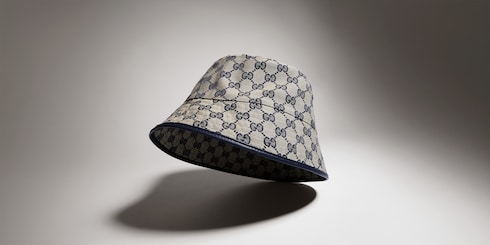 GG cotton canvas bucket hat