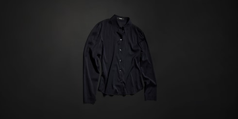 Chemise en mousseline de soie stretch