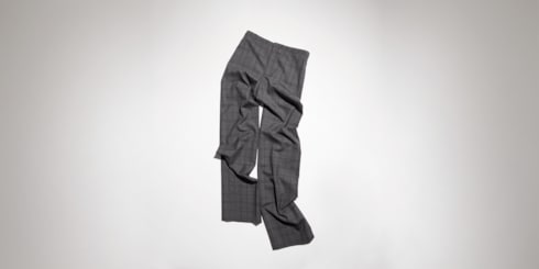 Pantalone a quadri in lana fine