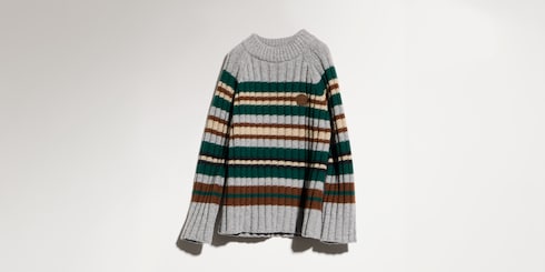 Children's striped wool sweater