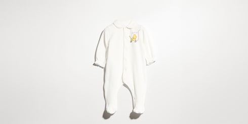Baby-Einteiler aus Chenille mit Print