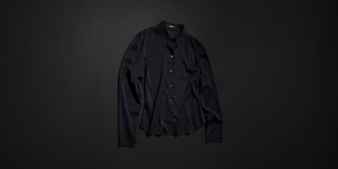Chemise en mousseline de soie stretch