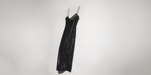 Jersey dress with iridescent effect