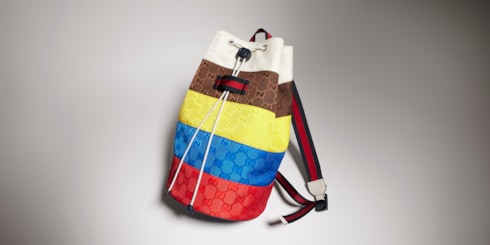 Sac à dos pour enfant en nylon à motif GG