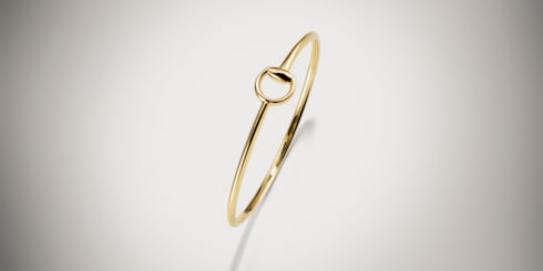 〔グッチ ホースビット〕18K カフブレスレット