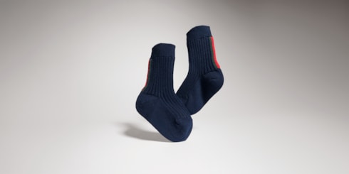 Chaussettes pour bébé en laine côtelée avec bande Web
